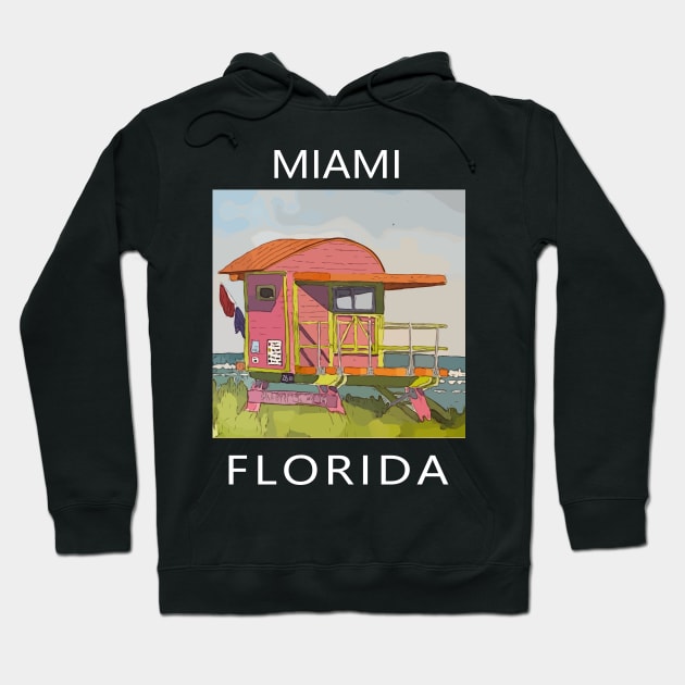 Miami Florida - Welshdesigns Hoodie by WelshDesigns